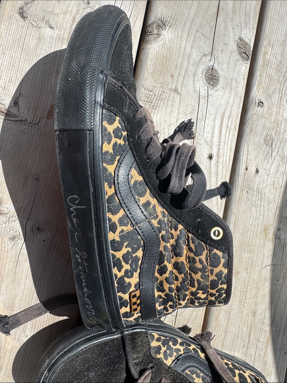 Cher Strawberry Leopard print Vans -Suede and Canvas skate shoes